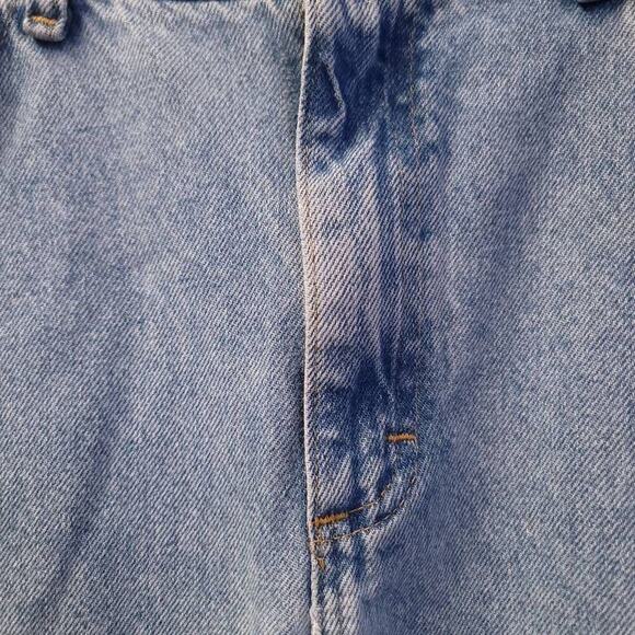 Lee Faded Denim Jeans Tag Worn Measure 35.5 x 28.5 Straight Leg Light Blue Wash - Picture 3 of 9
